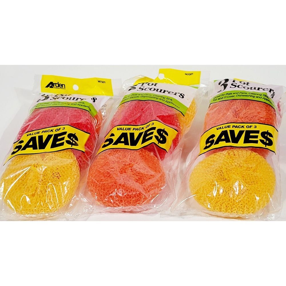 New - Kitchen Dish Pot Pan Plastic Mesh Scouring Washing Cleaning Scrubber